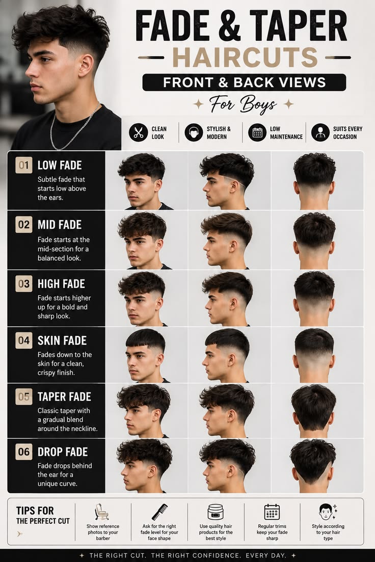Porównanie rodzajów strzyżenia fade — skin fade, low fade i taper fade – BRODSKI Barbershop Wilanów