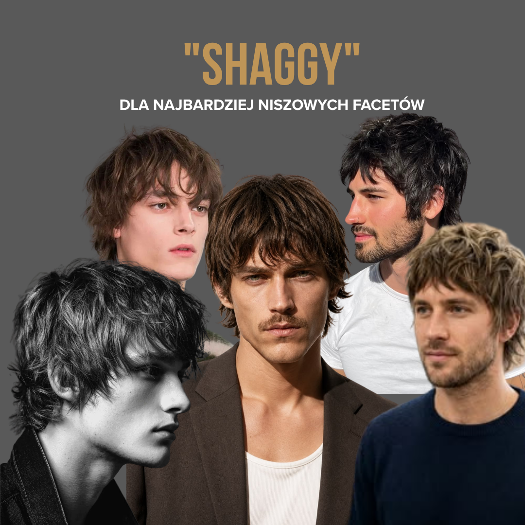 Fryzura shaggy z teksturowanymi końcówkami i grzywką